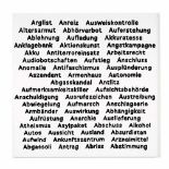 191 - - Käthe Kruse. Wörter A3. 2016-2020. Acryl auf Leinwand. Unikat. 80 x 80 cm.