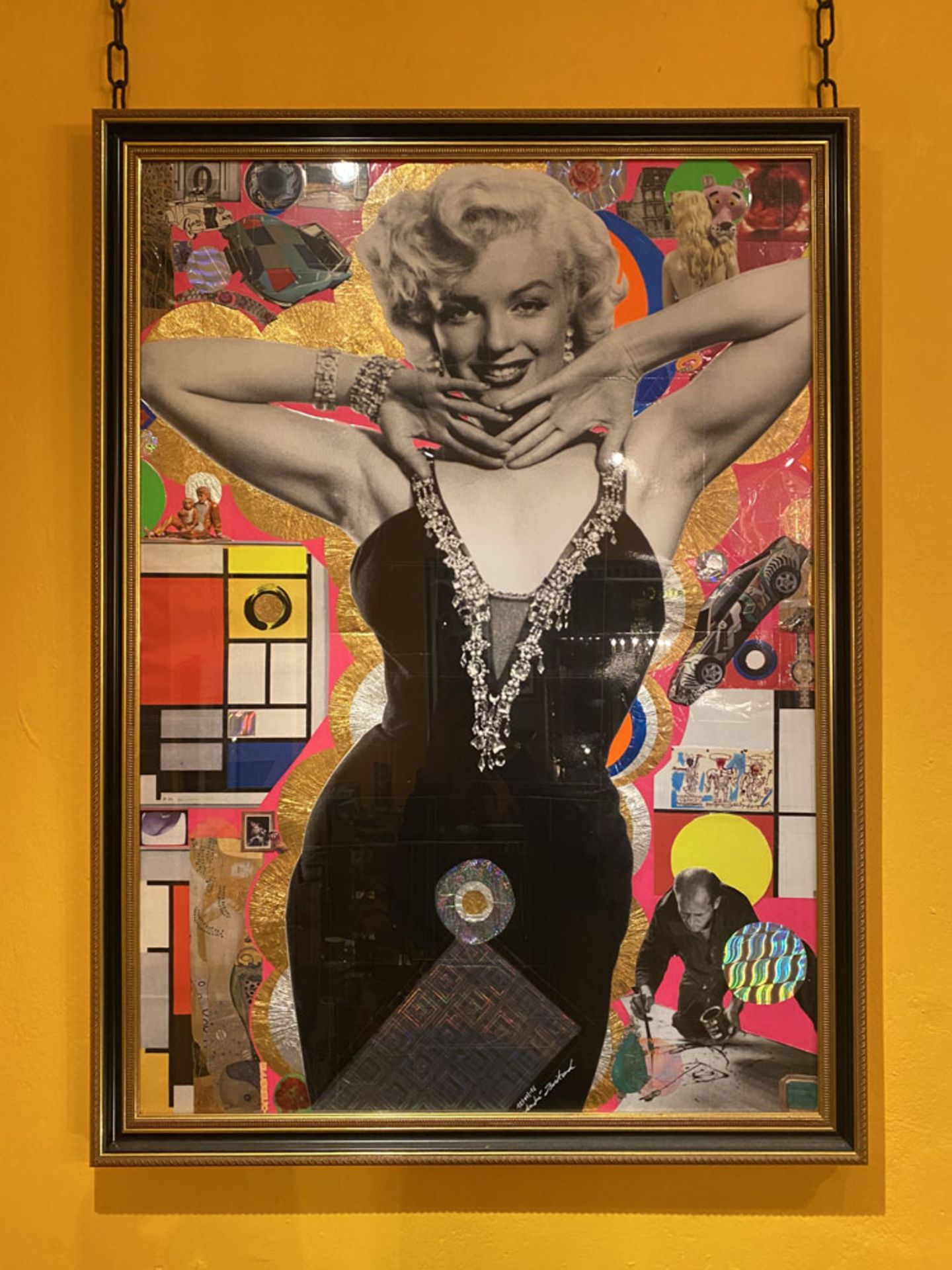 155 - - André Boitard. Marilyn Monroe. 2016. Collage. Unikat. 100 x 70 cm. Signiert,