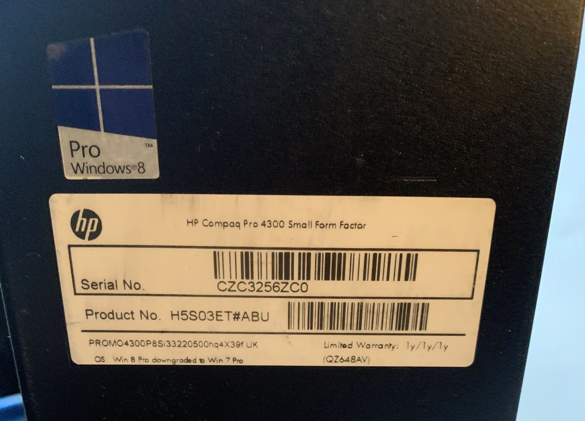 HP Compaq Pro 3400 Desktop Computer | Intel Core i3-3220 3.30GHz - Image 3 of 3