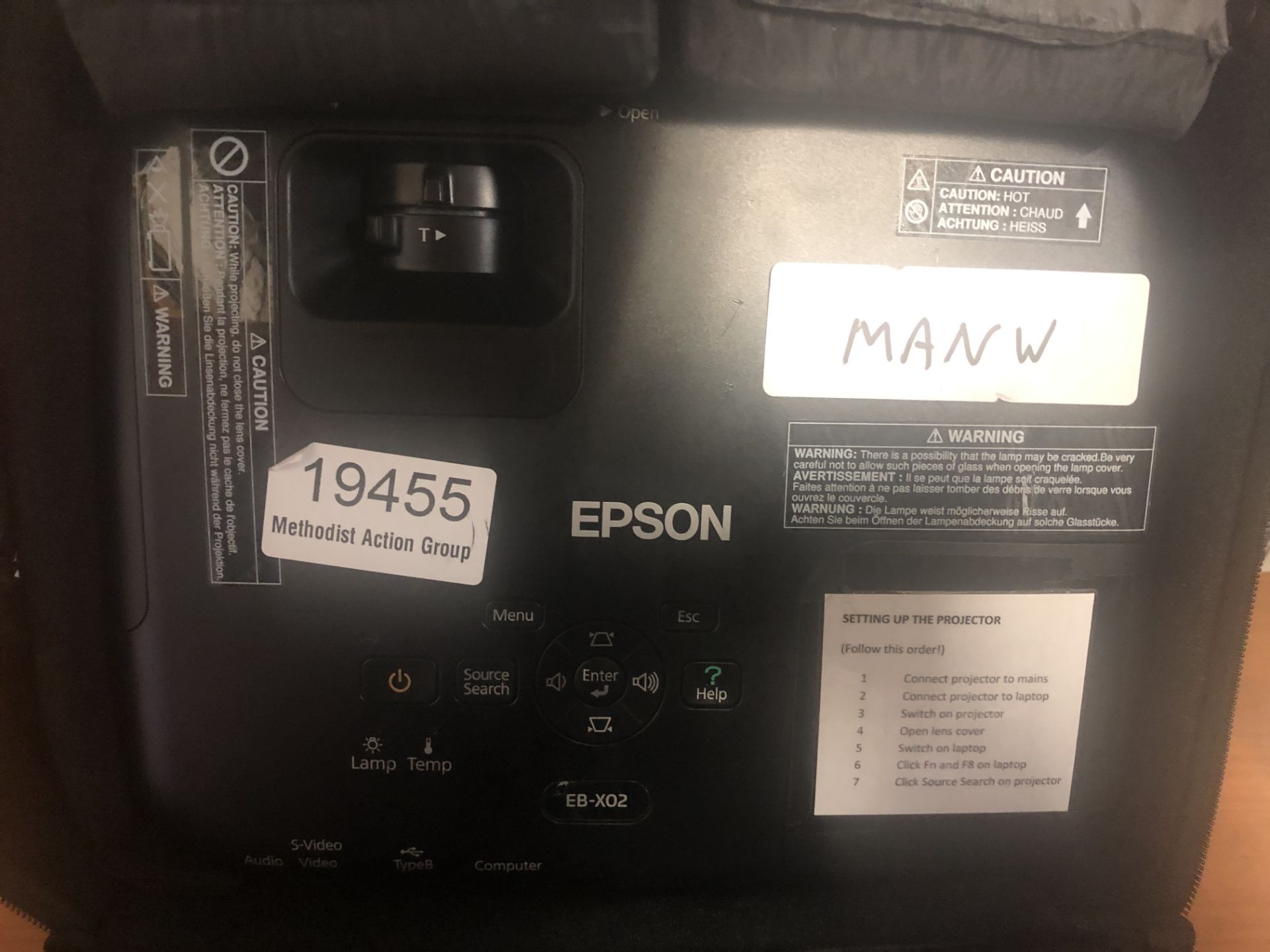 Epson H432B LCD Projector w/ Screen - Image 3 of 4