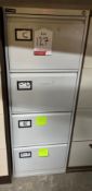 Metal 4 Drawer Filing Cabinet | 132cm x 47cm x 62cm | NO KEY