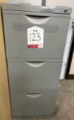 Metal 3 Drawer Filing Cabinet | 104cm x 41cm x 50cm