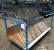 64 Slot Mobile Glass Trolley w/ Vertical Mounted Handles