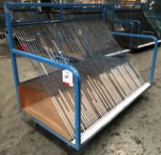 64 Slot Mobile Glass Trolley w/ Vertical Mounted Handles
