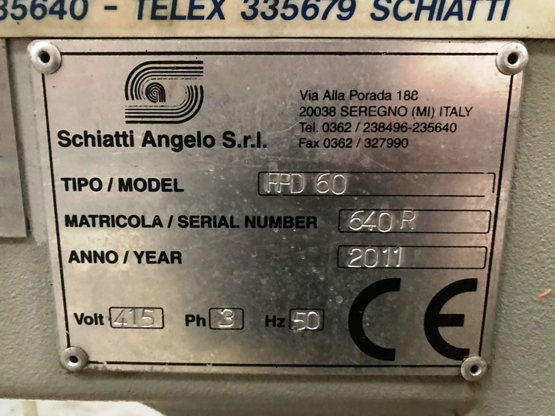 Schiatti Angelo FPD 60 Semi Auto Drilling Machine | YOM: 2011 - Image 7 of 7
