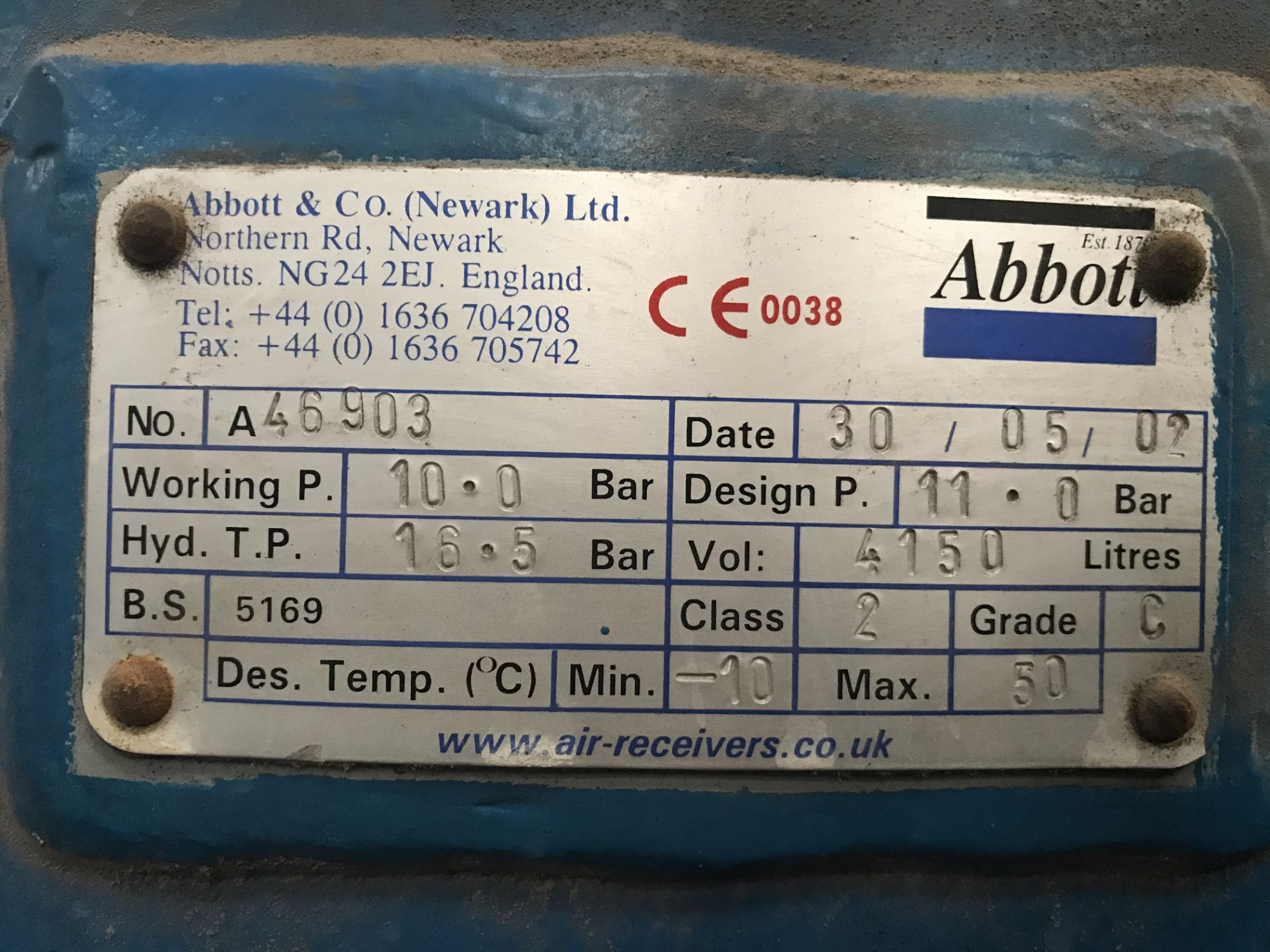 CompAir L90-10A Compressor w/ Abbott & Co Receiving Tank | YOM: 2004 - Image 8 of 10