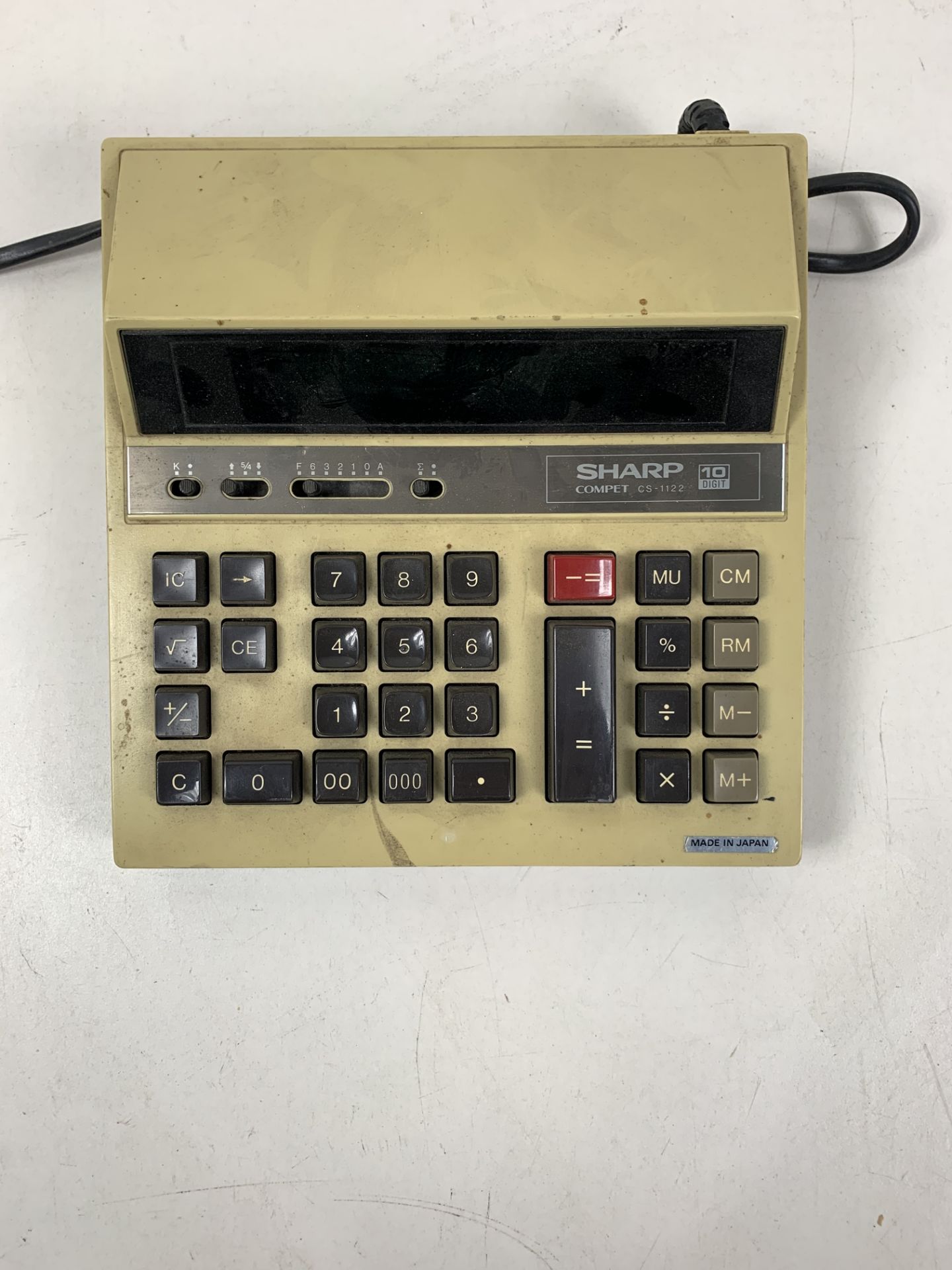 Vintage Retro c.1983 Sharp Compet 'Space Age' Desktop Calculator