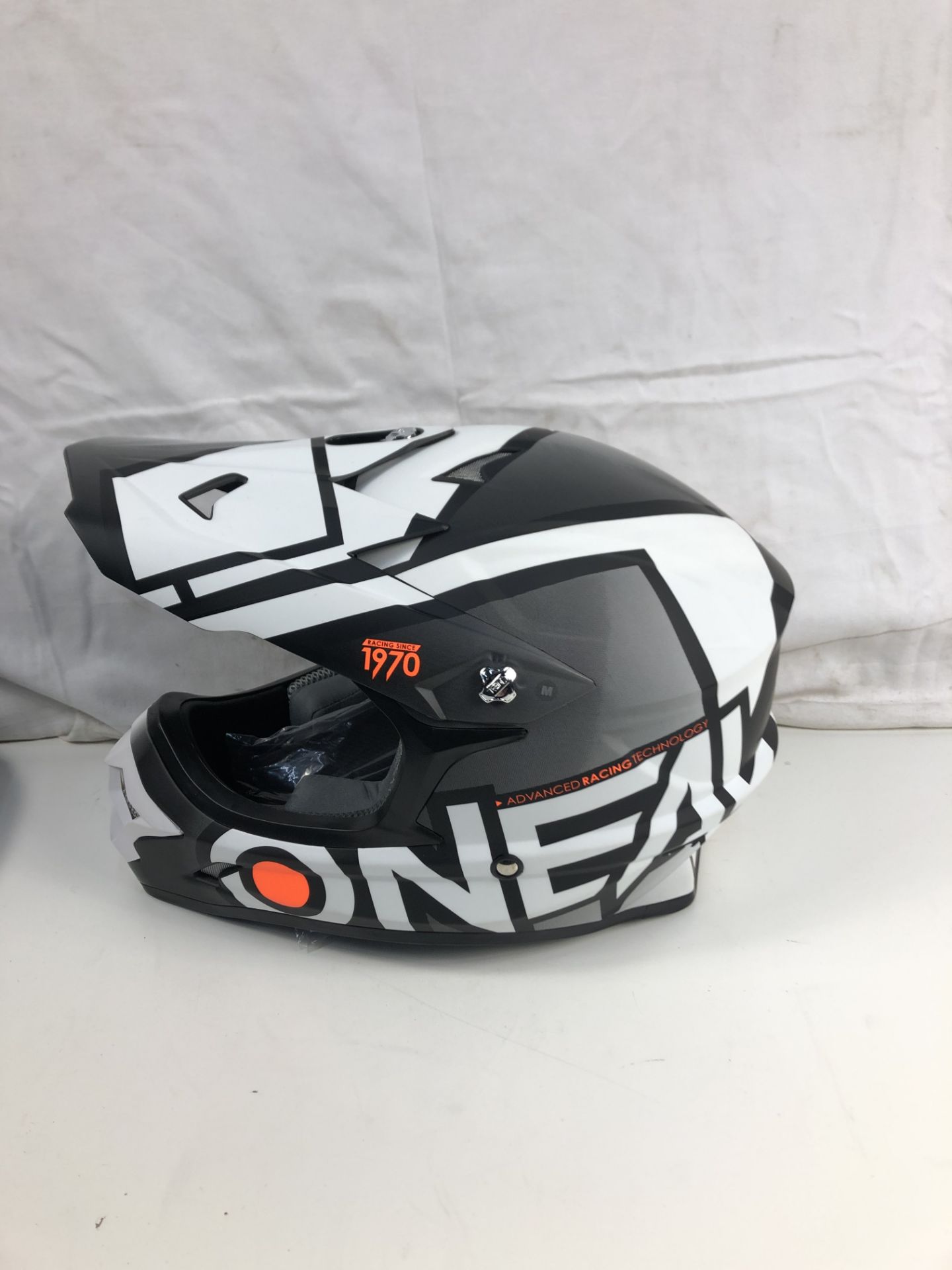 O'Neal 3 Series Radium Black White Motocross Helmet - Image 2 of 4