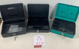 3 x Various cash boxes