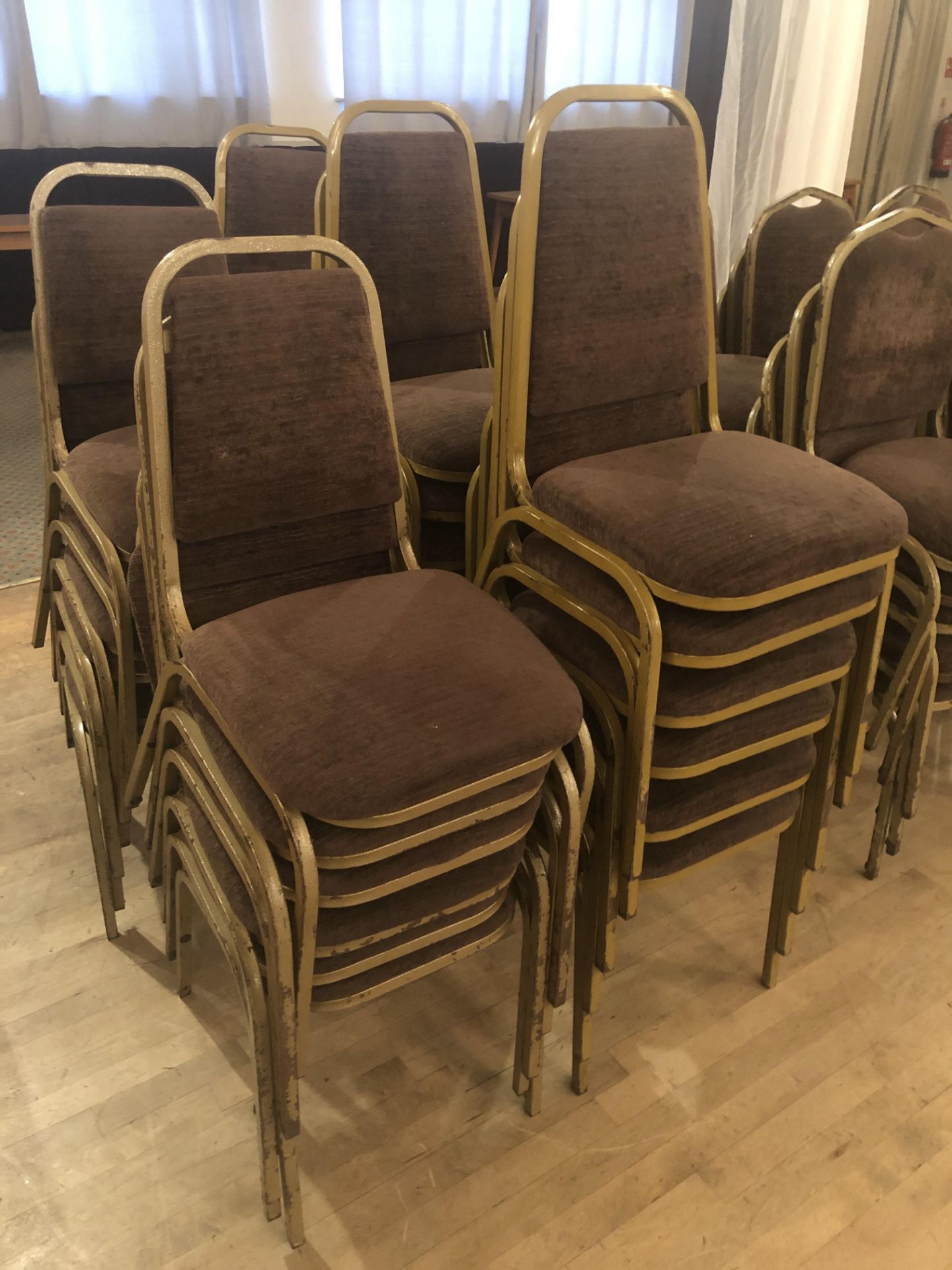 30 x Fabric Banquet Chairs in Brown - Image 3 of 4