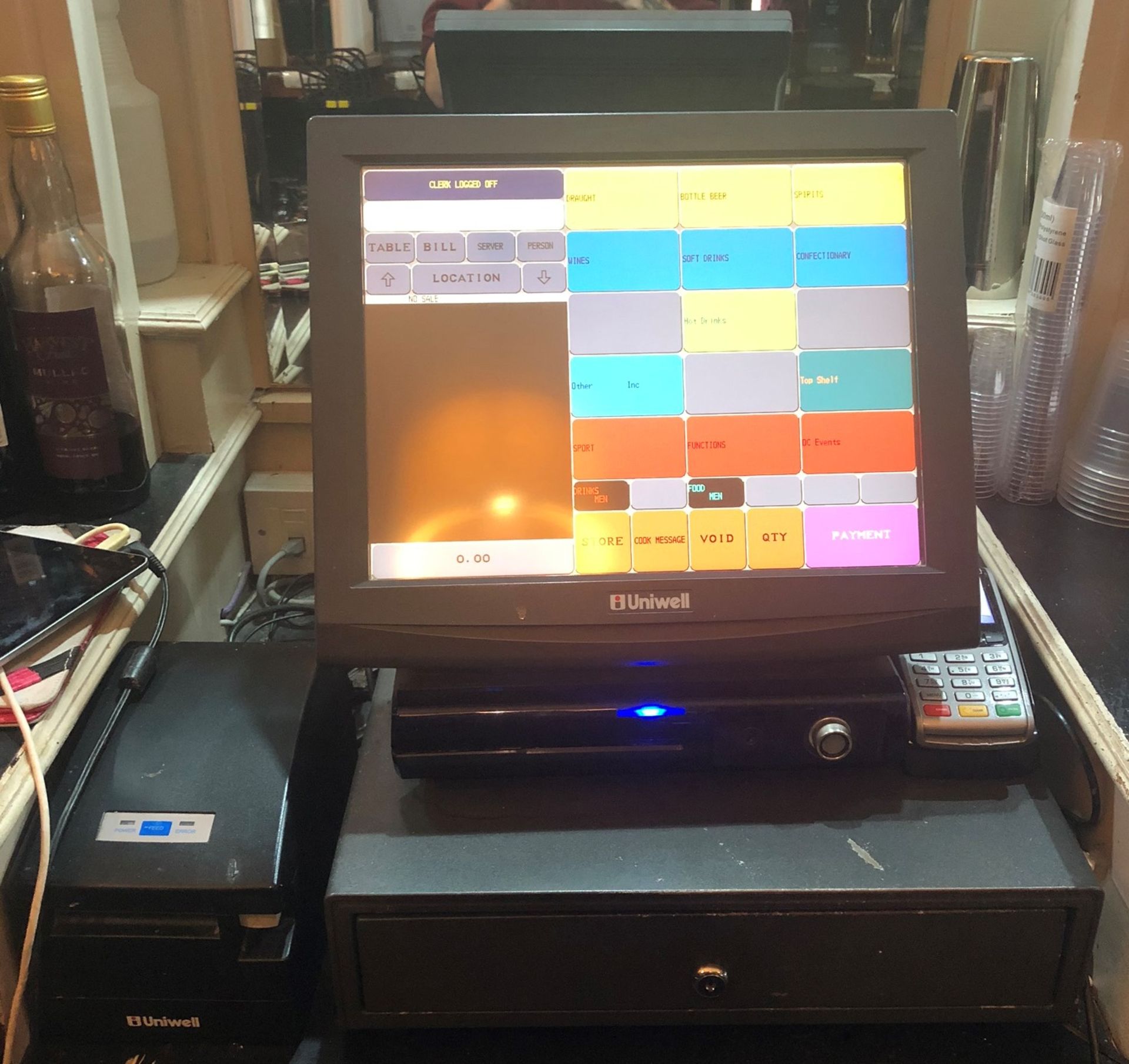 Uniwell EPOS System w/ Cash Drawer & Receipt Printer - Image 2 of 4