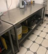 Stainless Steel Preparation Table w/ Undershelf