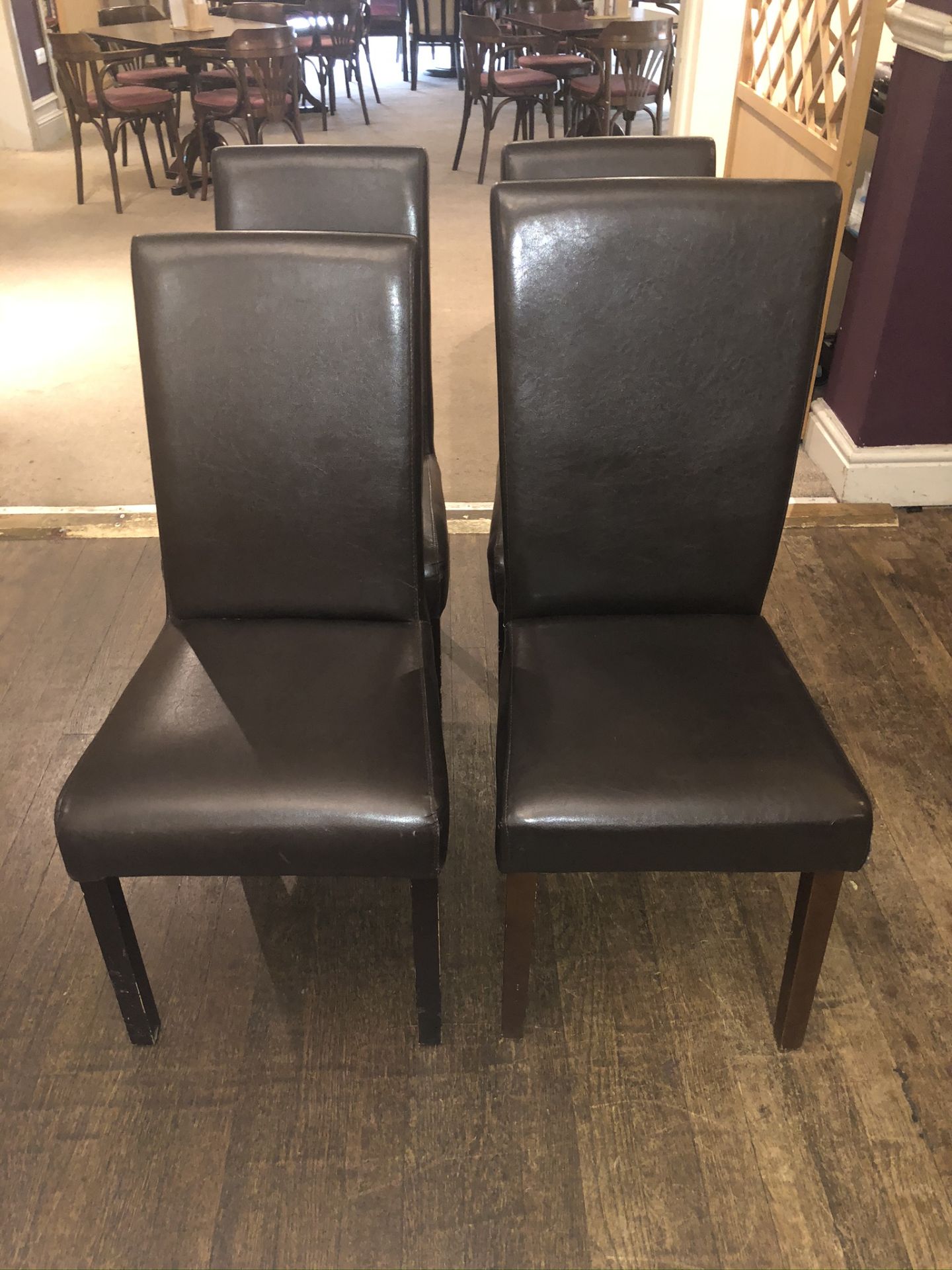 4 x Faux Leather Dining Chairs