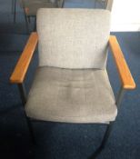 10 x Grey Fabric Armchairs