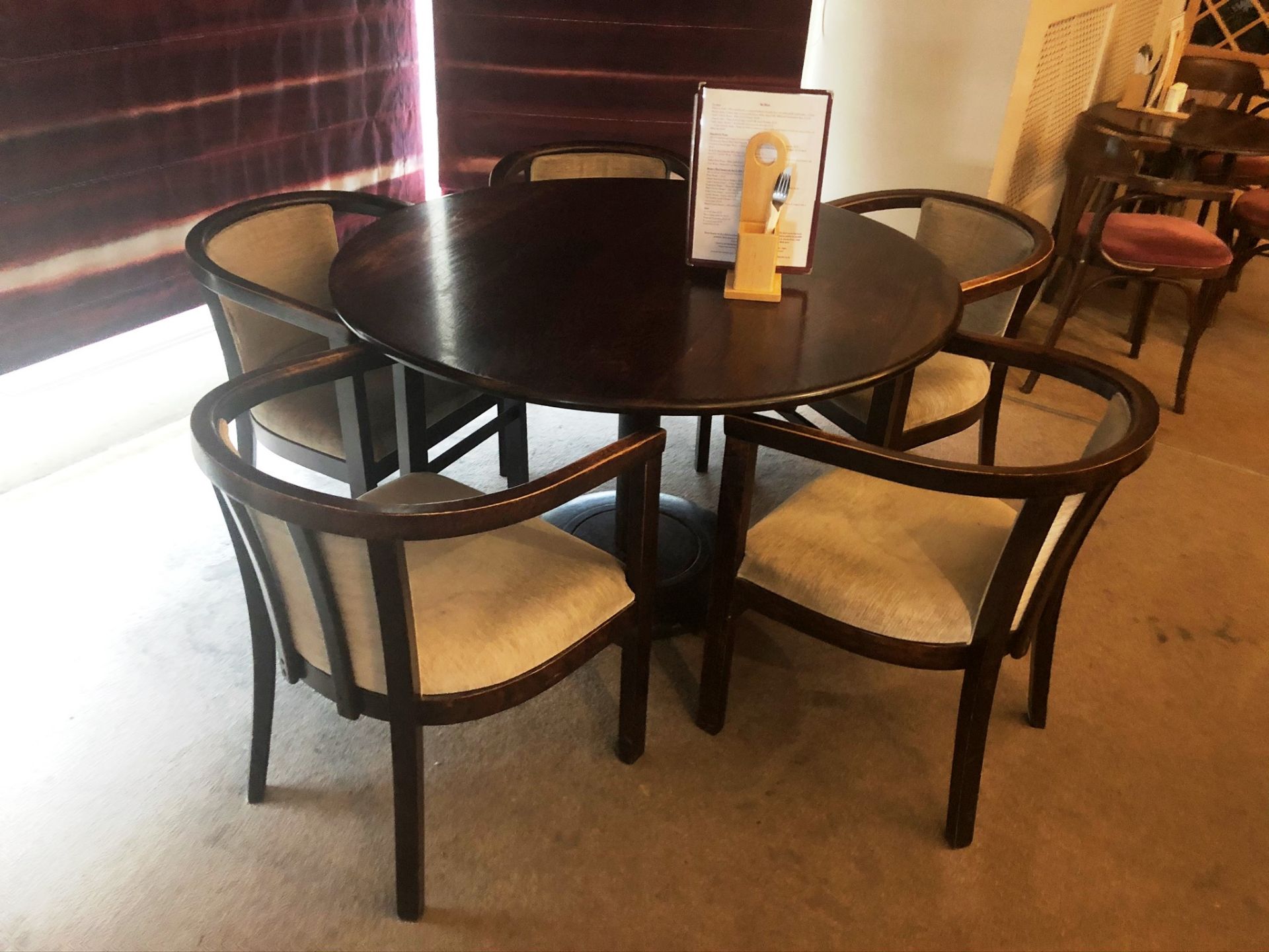 5 x Wooden Tub Chairs in Silver