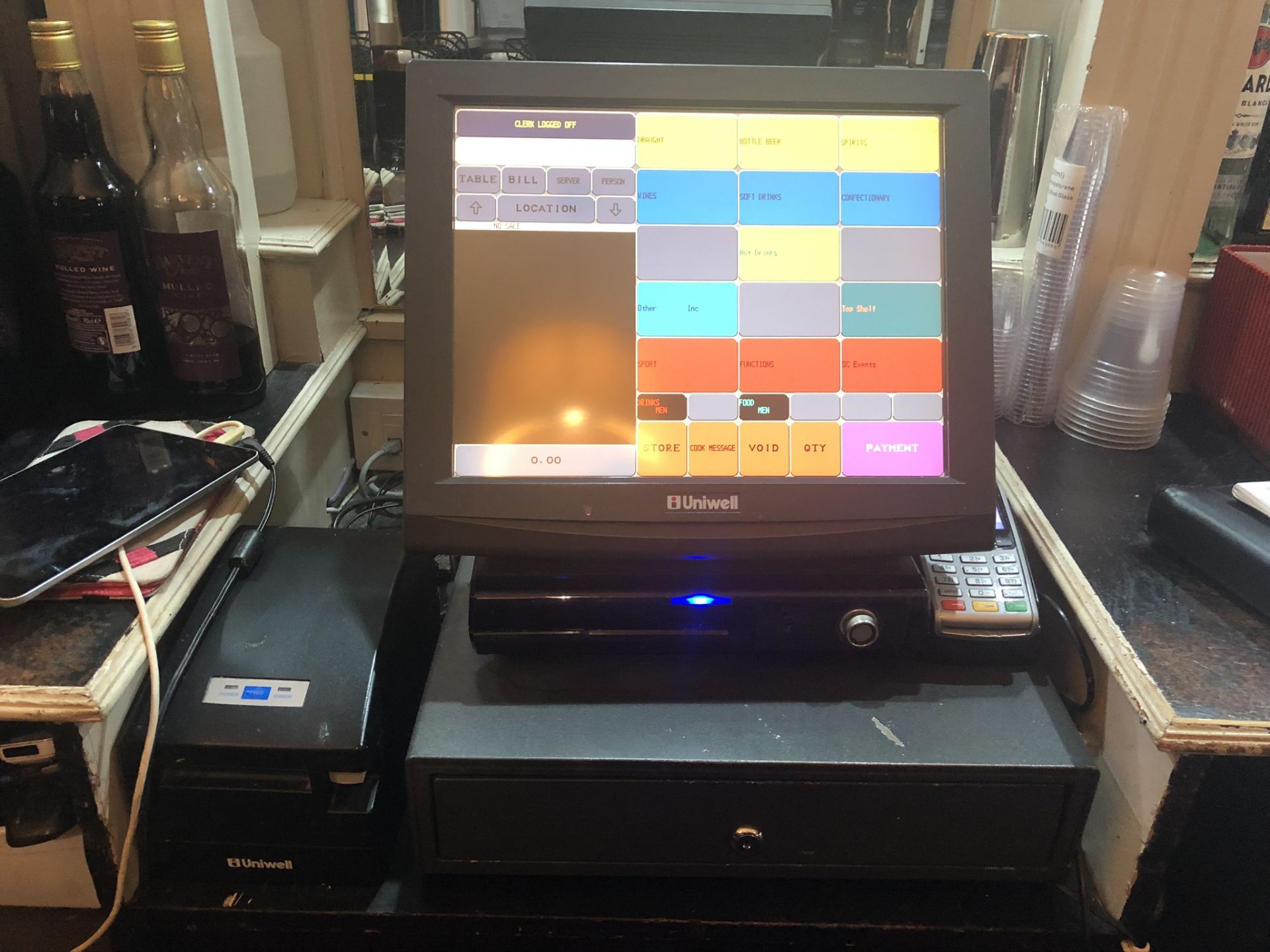 Uniwell EPOS System w/ Cash Drawer & Receipt Printer