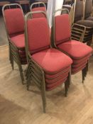 20 x Fabric Banquet Chairs in Red