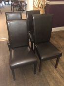 4 x Faux Leather Dining Chairs