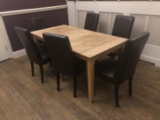 6 x Faux Leather Dining Chairs