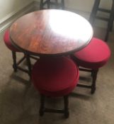 7 x Circular Wooden Bar Tables