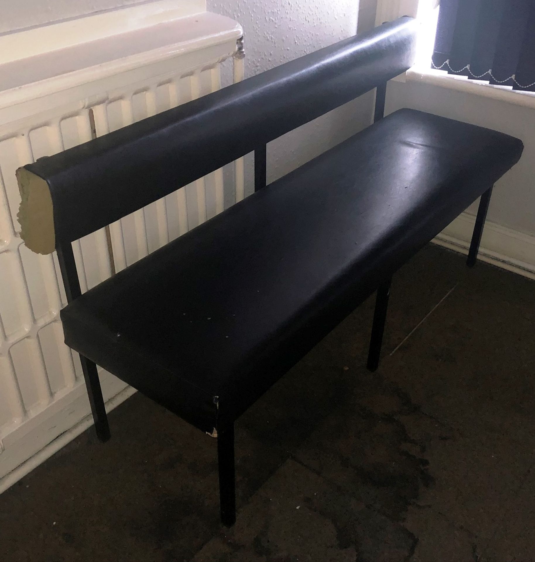 6 x Faux Leather Benches in Black - Image 4 of 5