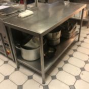 Stainless Steel Preparation Table w/ Undershelf