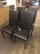 4 x Faux Leather Dining Chairs