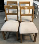 4 x Julian Bowen fawn fabric dining chairs