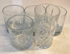 5 x Various Clear Spirit Glasses