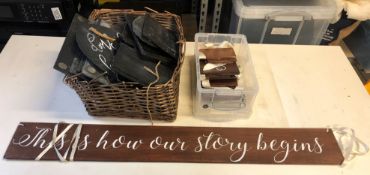 29 various Wooden & Slate Plaques/Chalkboards