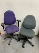 2 x Fabric Office Chairs