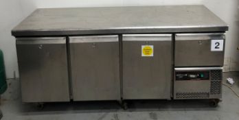 Artica Lockhart Fridge Trolley 4 Door Under Counter Commercial Catering