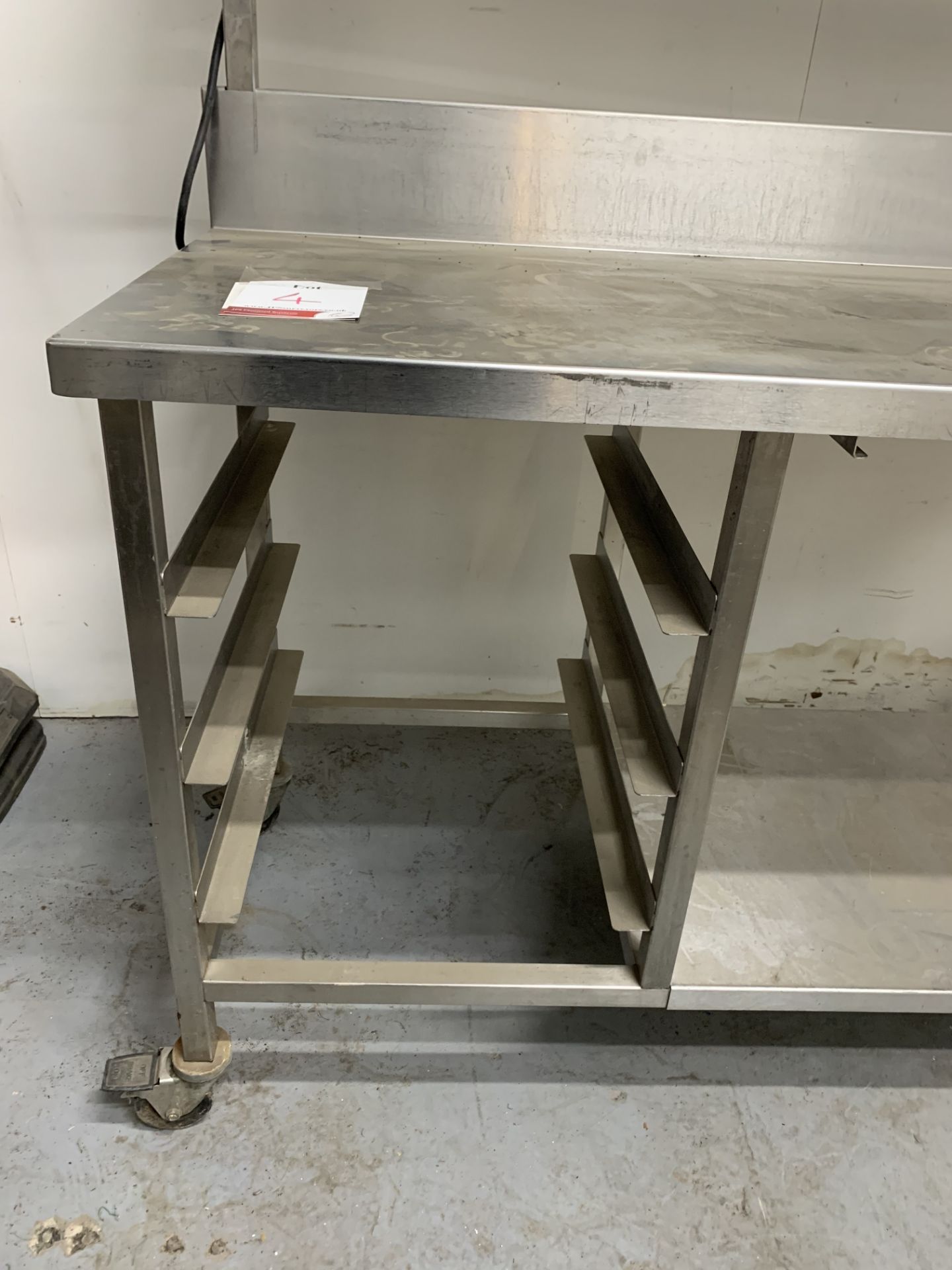 Mobile preparation table with built in electric sockets - Image 4 of 4