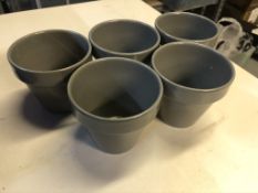 54 x Churchill England 48.5cl Grey Ceramic Plant/Dessert Pots