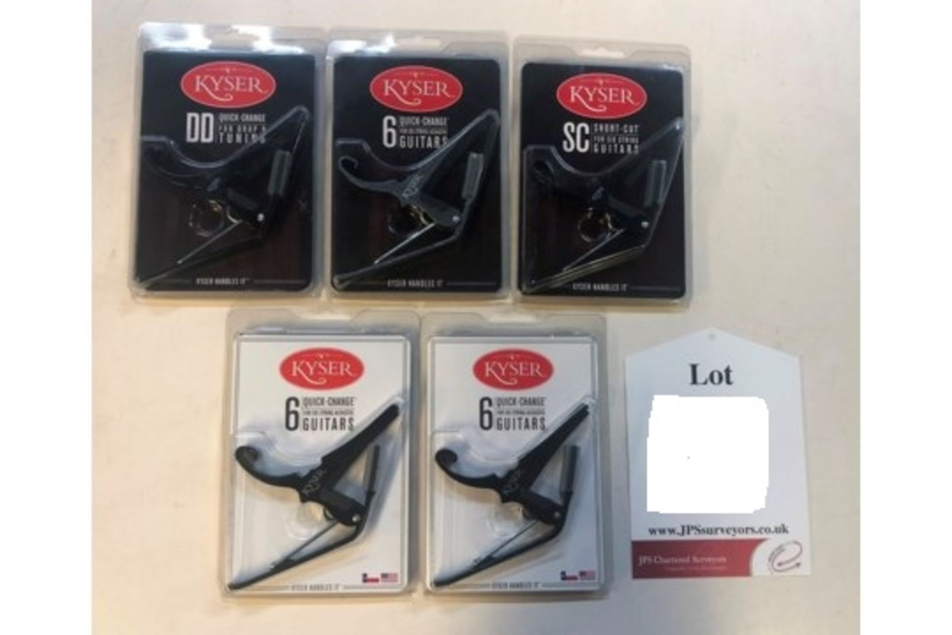 5 x Various Quick-Change Kyser Guitar Capo's