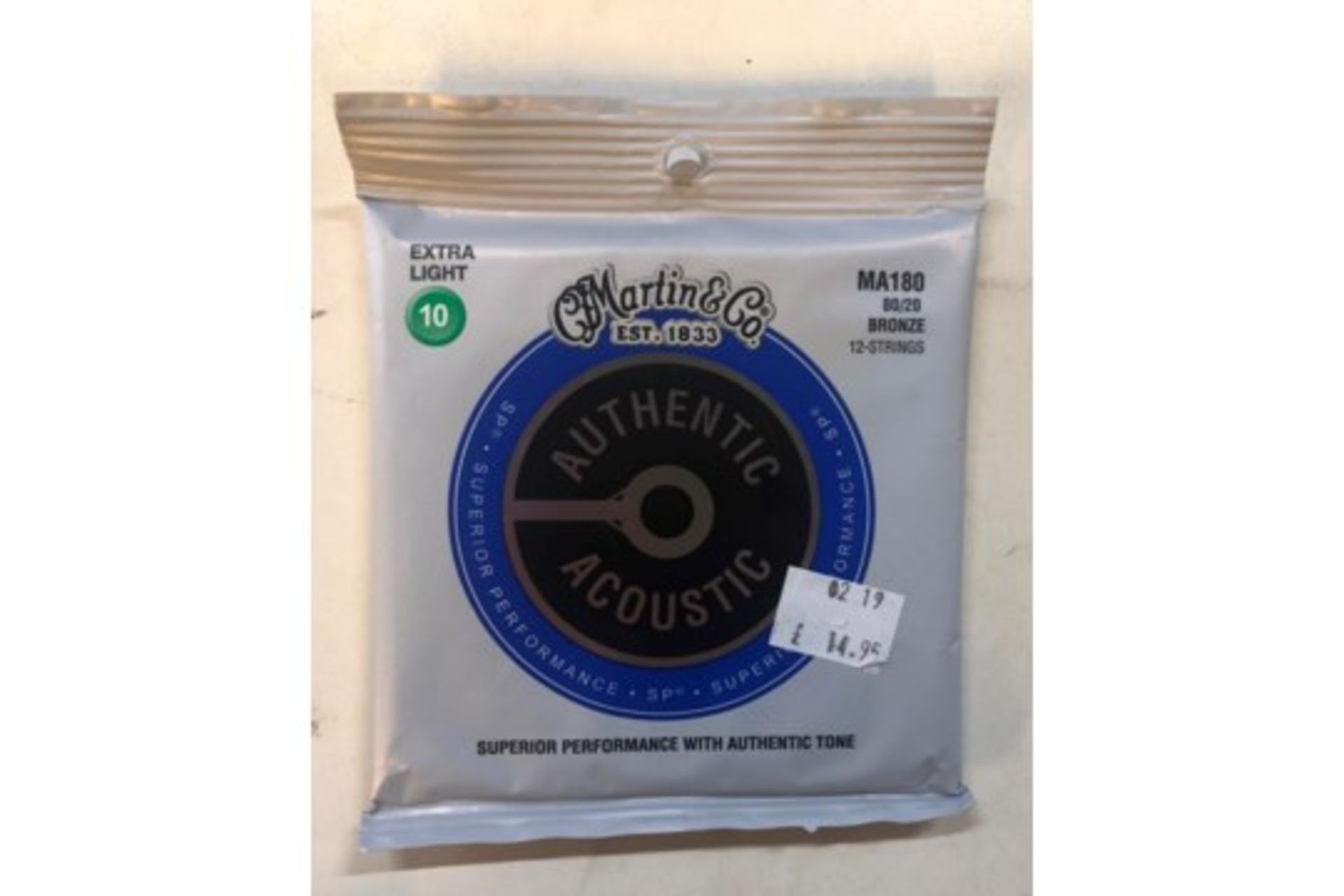 10 x Packs of Martin & Co Acoustic Extra Light Guitar Strings - Image 2 of 3