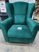 Green Fabric Armchair