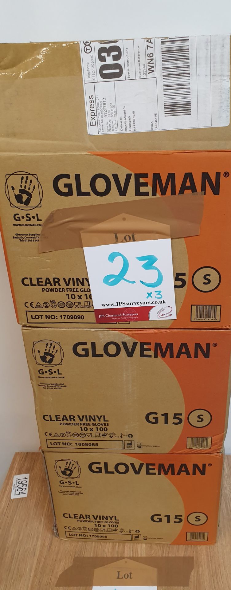2600 Small Clear Vinyl Medical Gloves