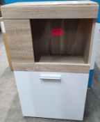 Part Glazed Single Door Cabinet with Shelf