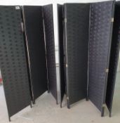 2 x Free Standing Folding Decorative Screens/Room Dividers/Privacy Screens