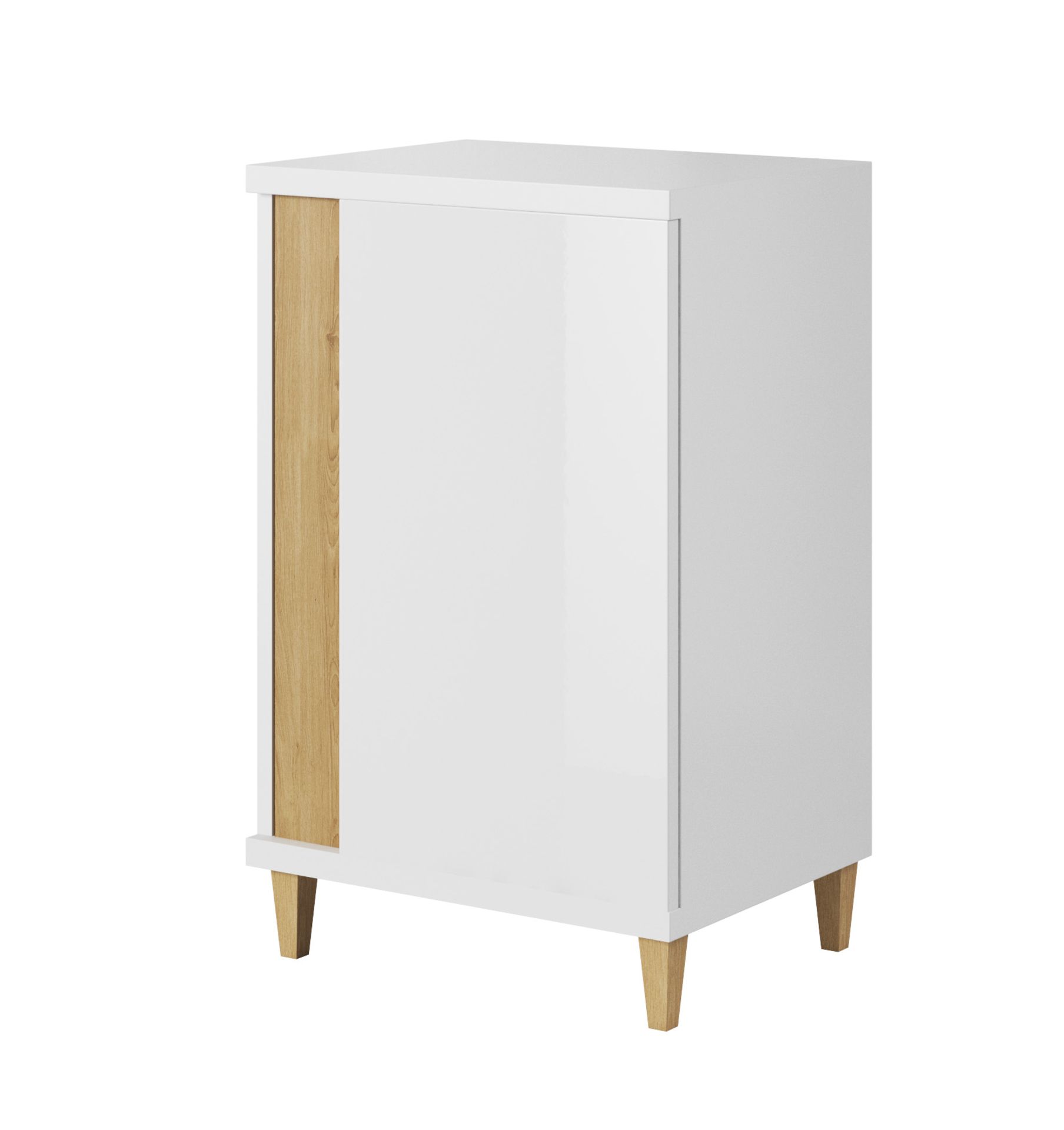 White bedside table