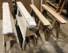 4 x Various Wooden Trestles