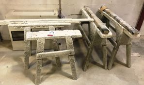 4 x Various Paint Shop Trestles