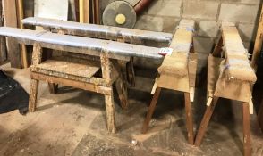 4 x Various Wooden Trestles