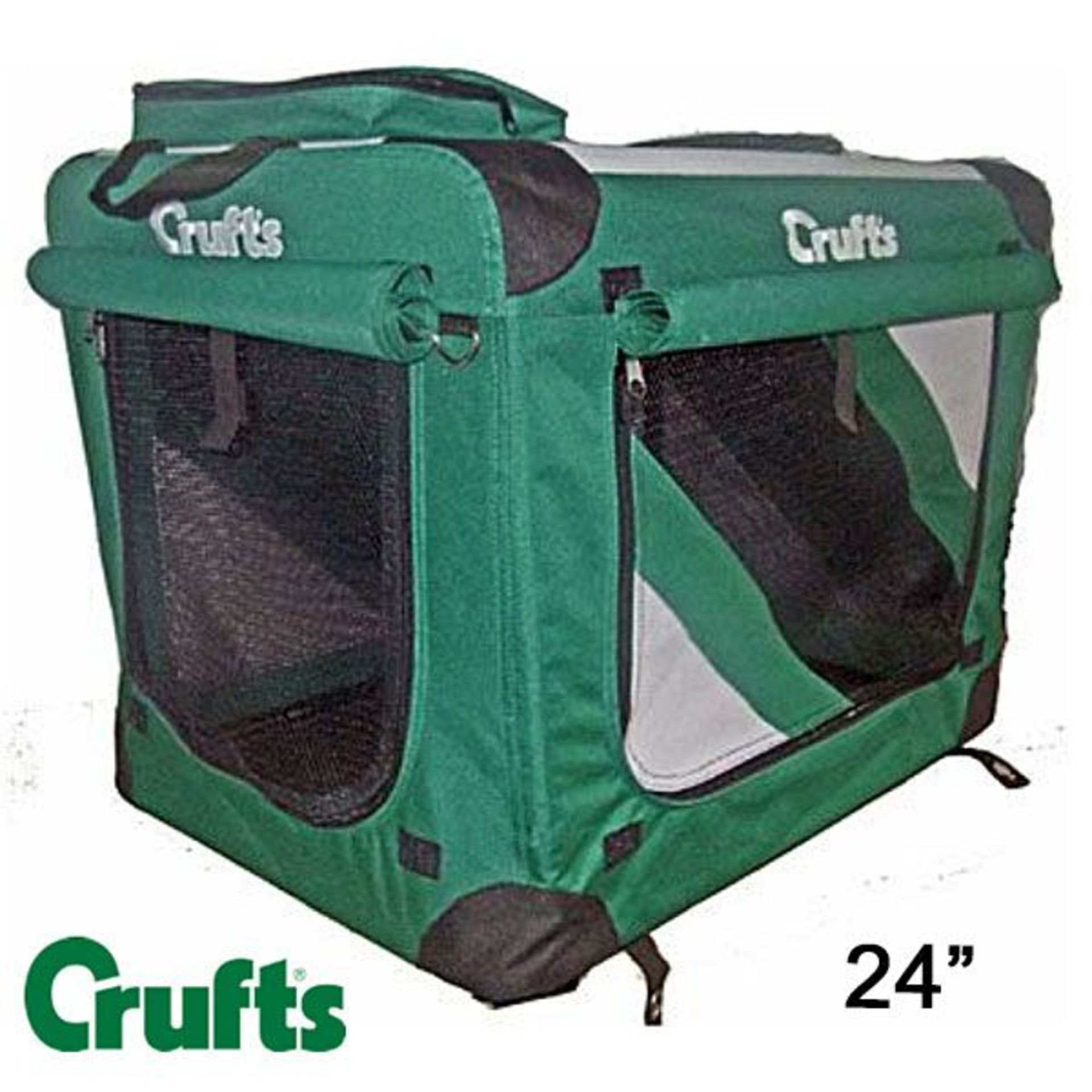 73 x 24" Crufts Soft Crate. Green/Grey. Total RRP £4,088