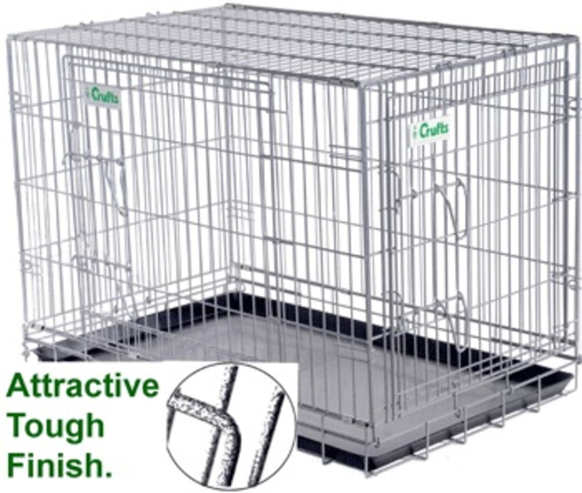 2 x Crufts Two door Crufts Dog Crates - The Kennel Club 48 in. Total RRP £390