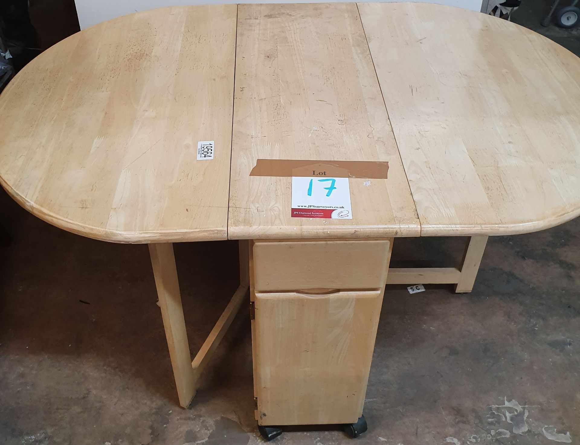 Mobile Folding Dining Table - Image 2 of 3