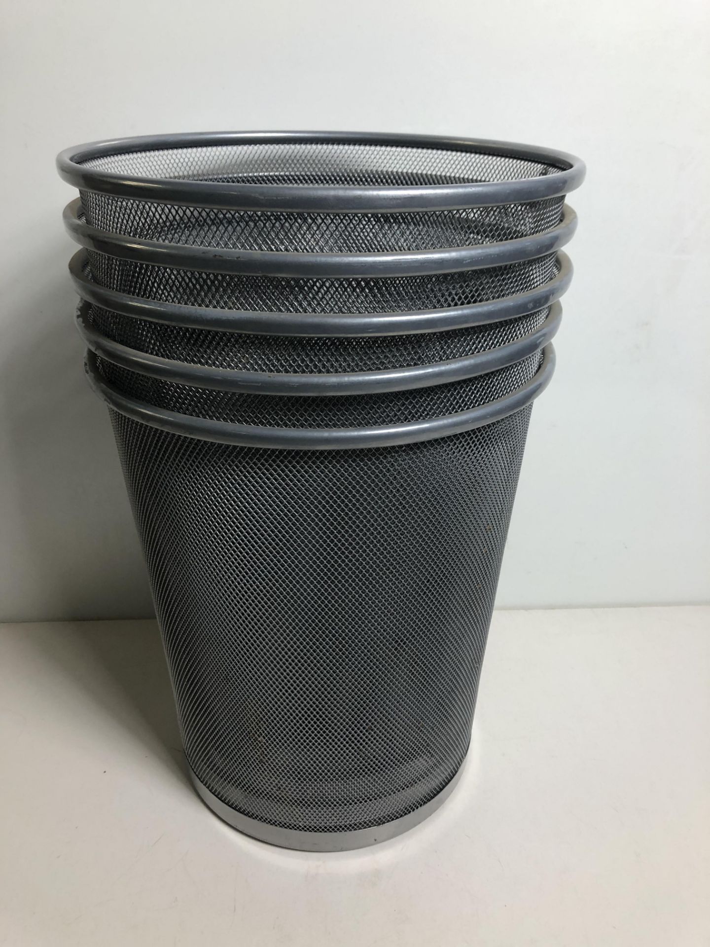 5 x Metal waste paper bins