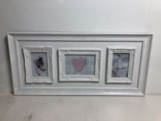 3 X White Photo frames