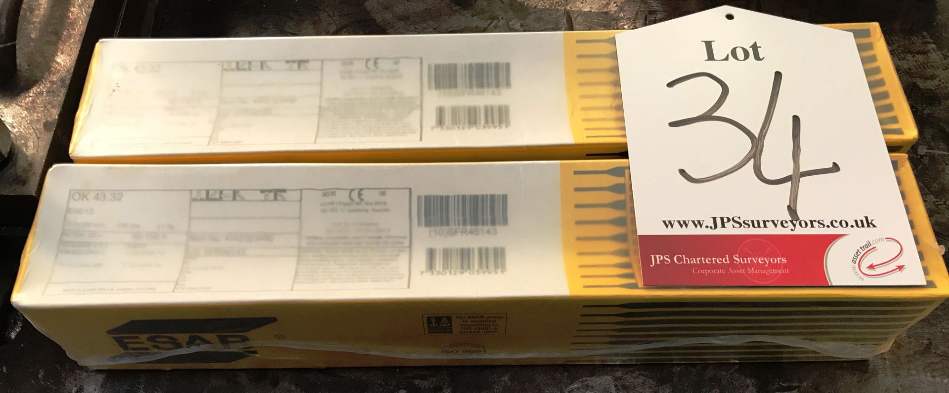 2 x ESAB OK 43.32 3.2 x 350mm Welding Rods | 130 PCS / 4.7KG Per Pack